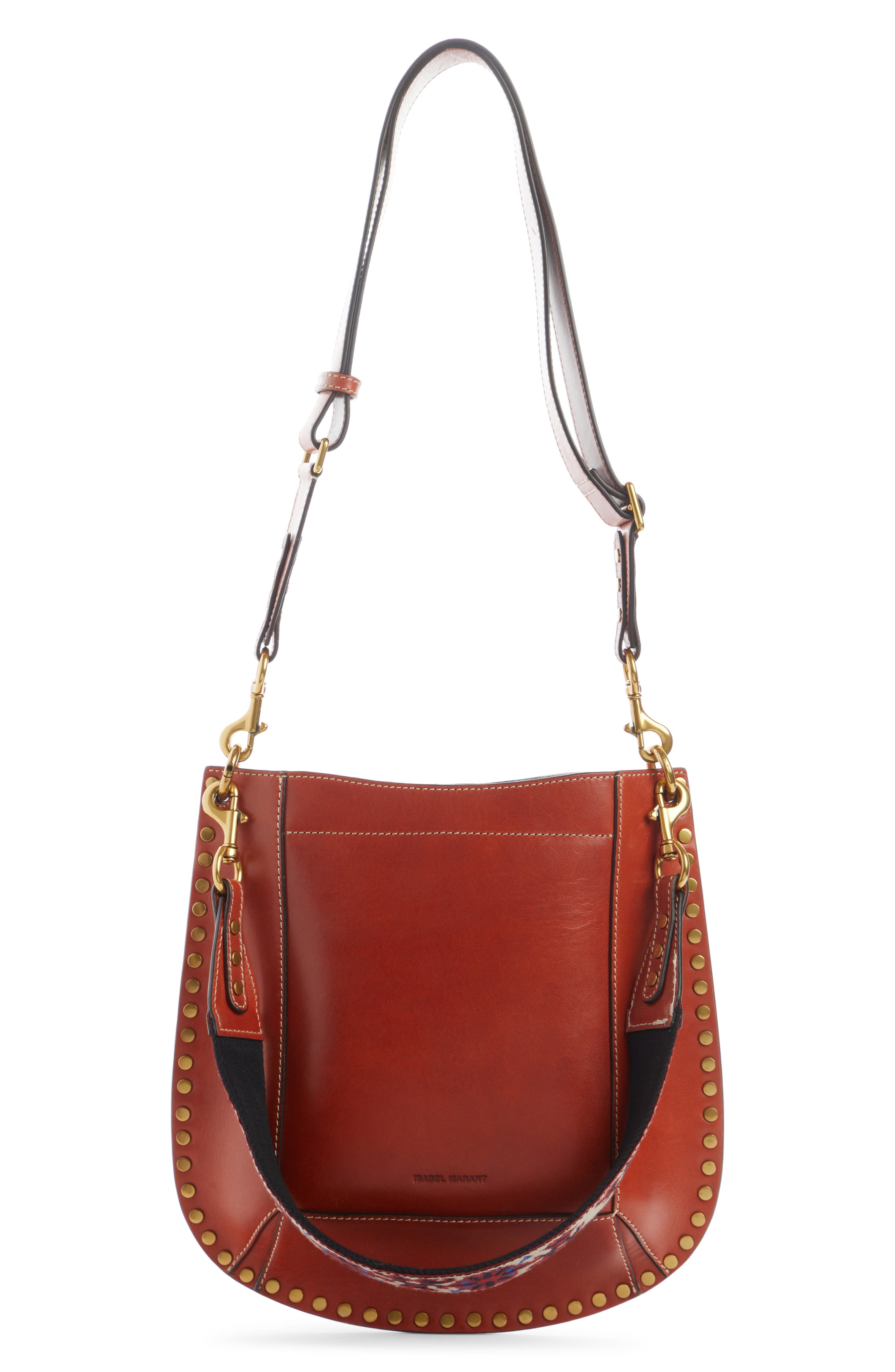 Isabel Marant Oskan Leather Crossbody Bag, Main, color, 