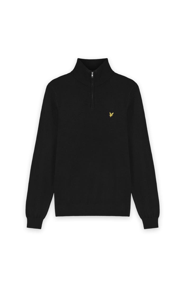 Lyle & Scott Golf Quarter Zip Merino Sweater, Alternate, color, Jet Black
