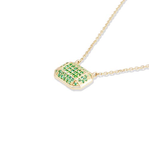 Campbell + Charlotte Spark Emerald Cut Charm Necklace In Gold