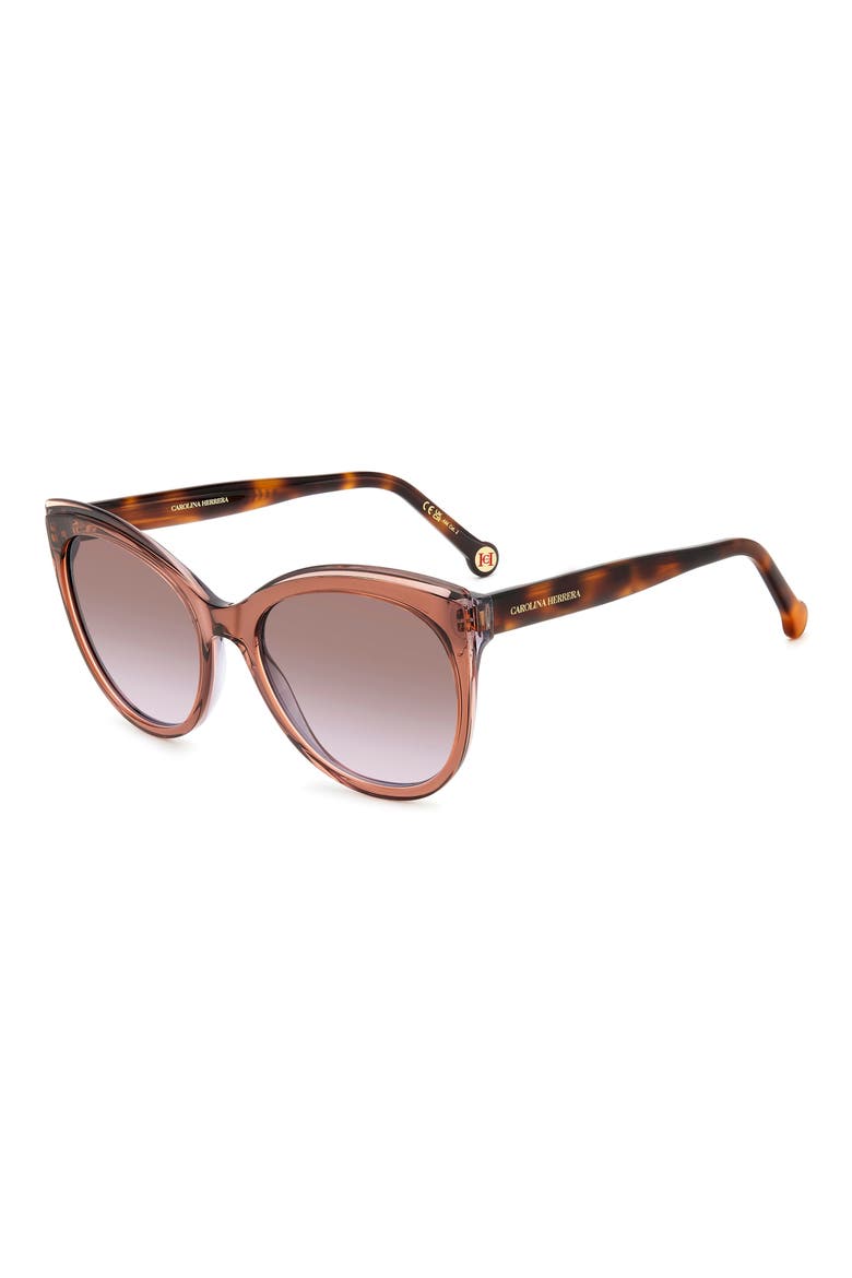 57mm Gradient Round Cat Eye Sunglasses, Alternate, color, 0NUX-QR