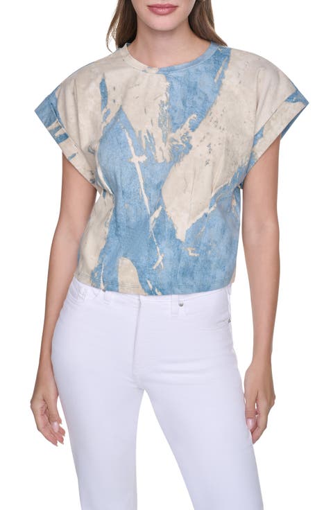 Dolman Sleeve Pleated Crop Top