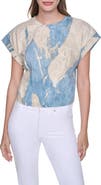DKNY Dolman Sleeve Pleated Crop Top
