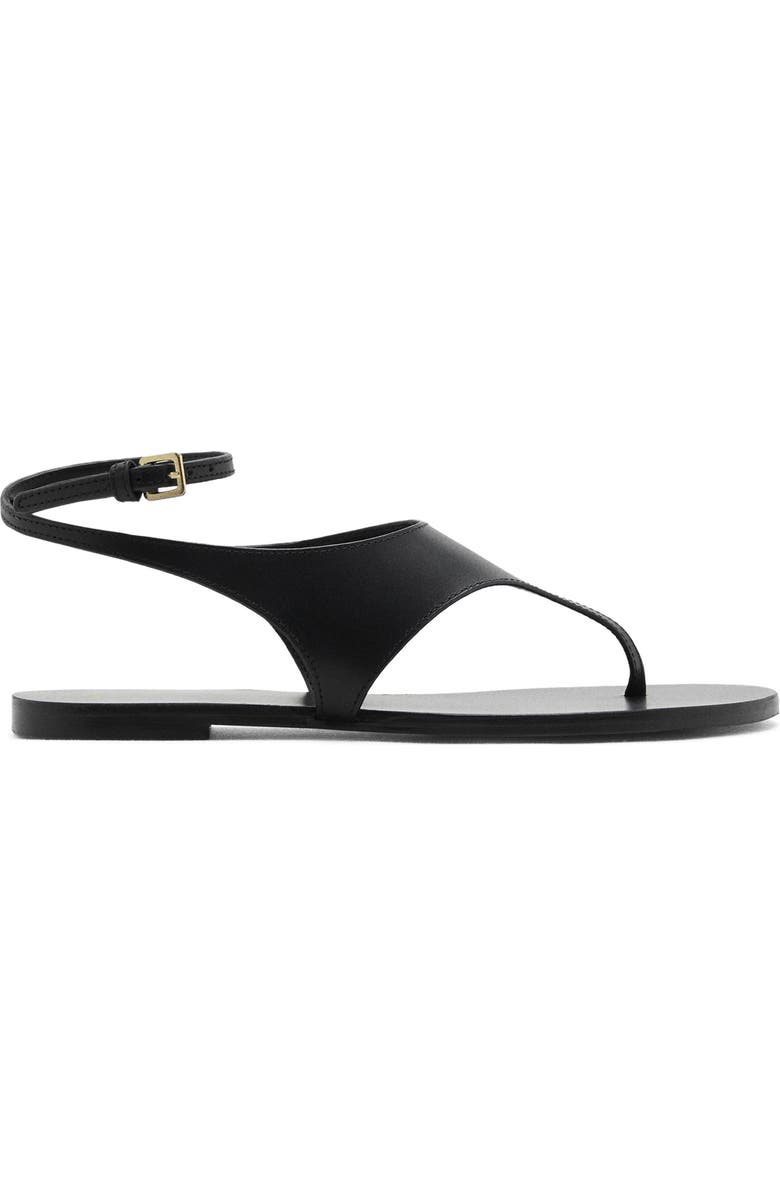 MANGO Ankle Strap Sandal, Alternate, color, Black