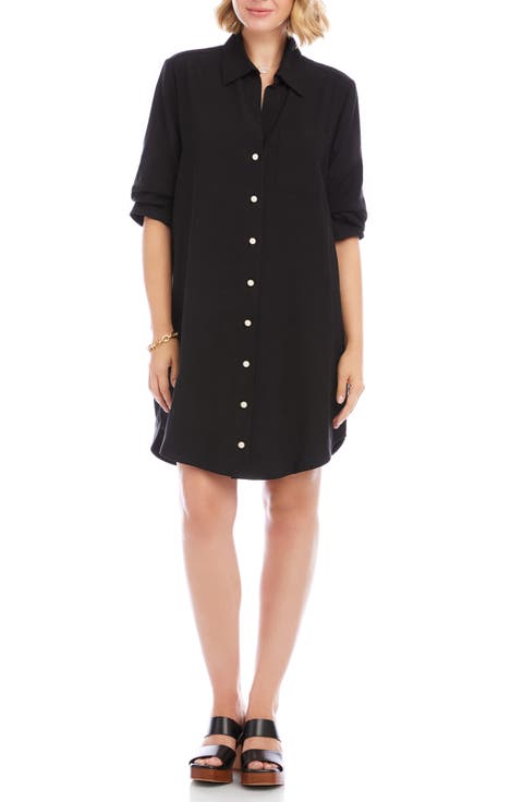 Ruched Sleeve Shirtdress (Petite)