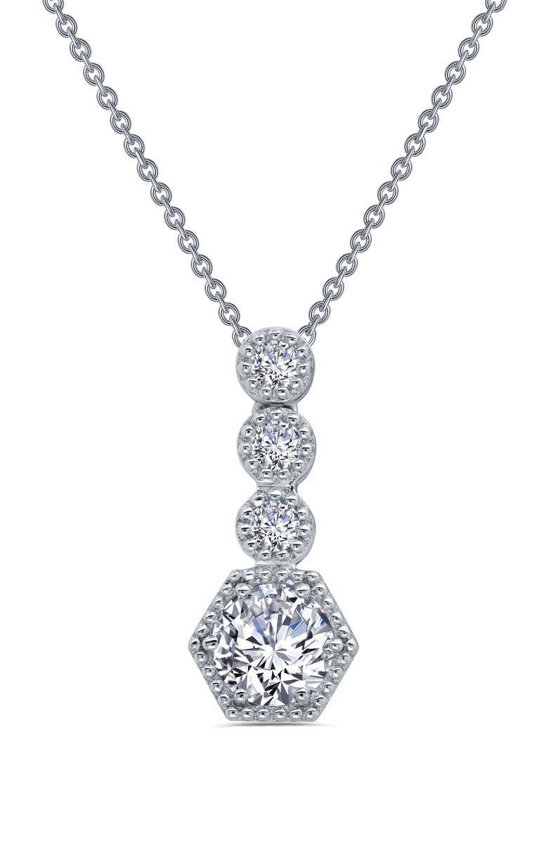 Lafonn Simulated Diamond Multi-Stone Necklace, Main, color, 