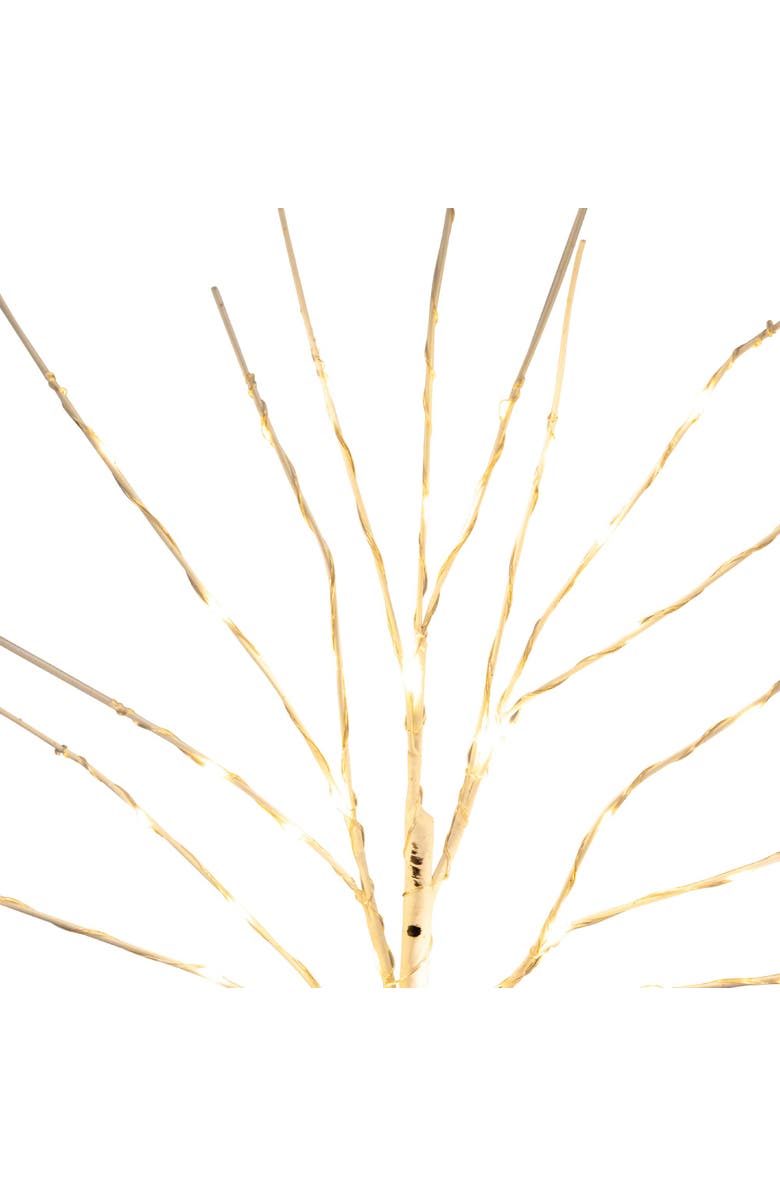 NEARLY NATURAL 24-in Pre-Lit Artificial White Birch Branches with 80 Warm White LED Lights - Set of 2, Alternate, color, White