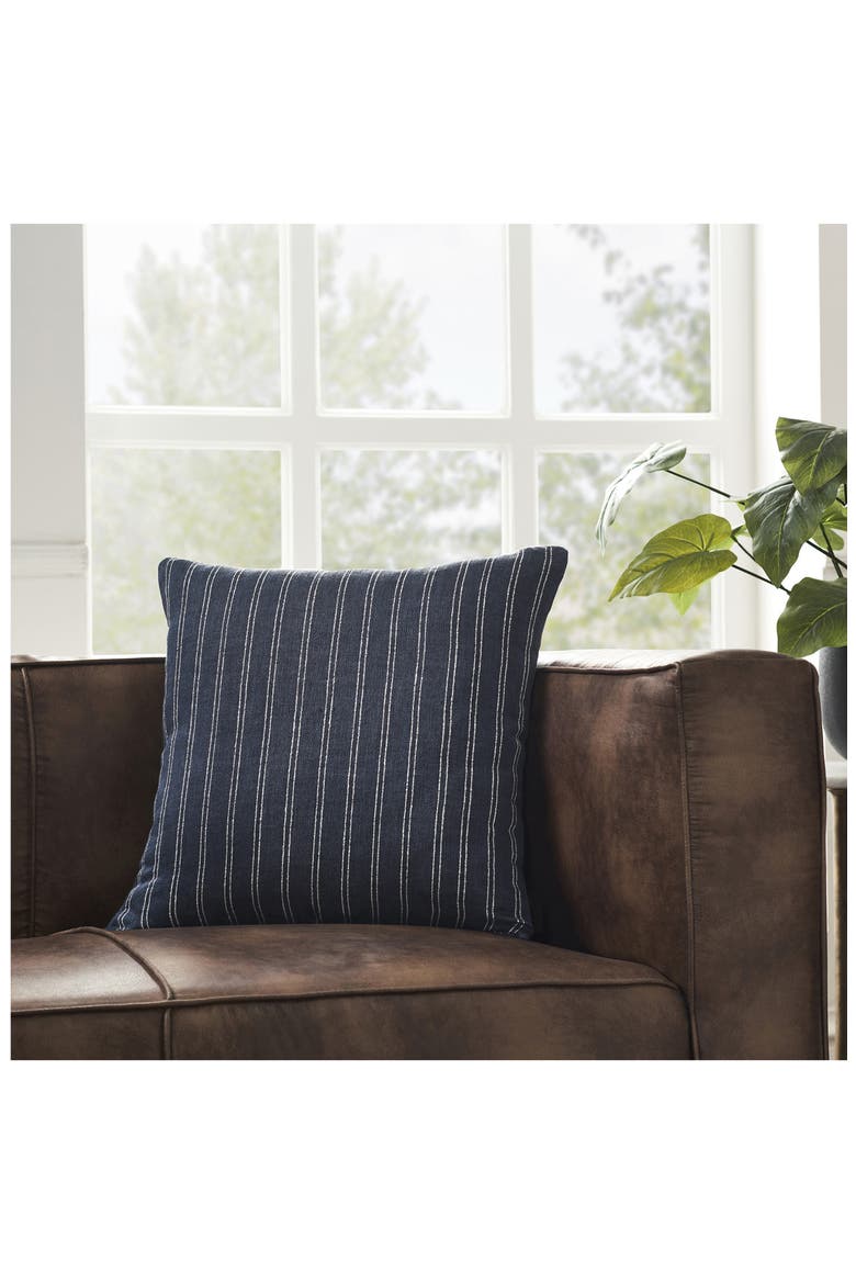 Oakley Stripe Accent Pillow, Alternate, color, NAVY