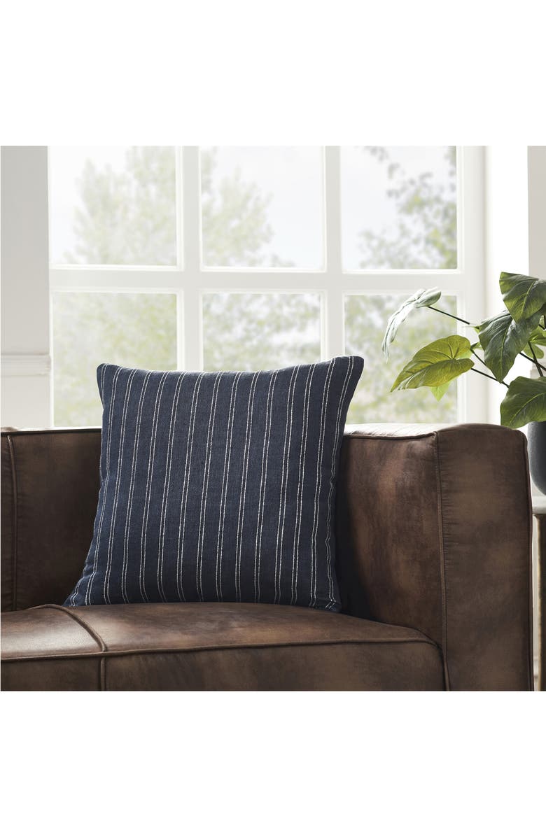 Renwil Oakley Stripe Accent Pillow, Alternate, color, Navy