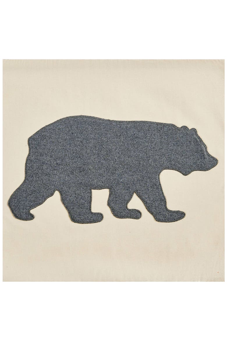 Bear Throw Pillow, Alternate, color, GREY