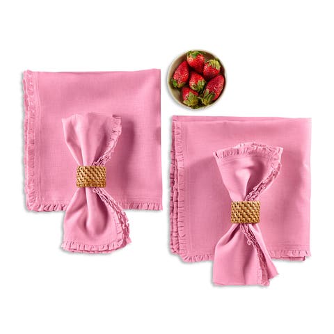 Linen Dinner Napkins - Juliette Ruffle, 20" x 20"