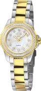 GV2 Cortina Mother-of-Pearl Diamond Two-Tone Bracelet Watch, 30mm - 0.144ct.