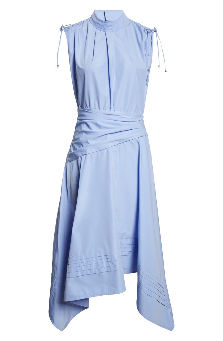 3.1 Phillip Lim Ruched Handkerchief Midi Dress, Alternate, color, Oxford Blue