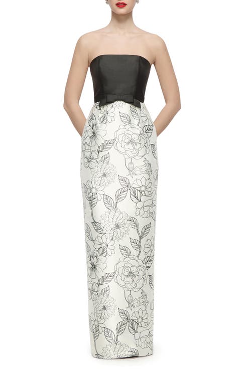 Tilly Mixed Media Column Gown
