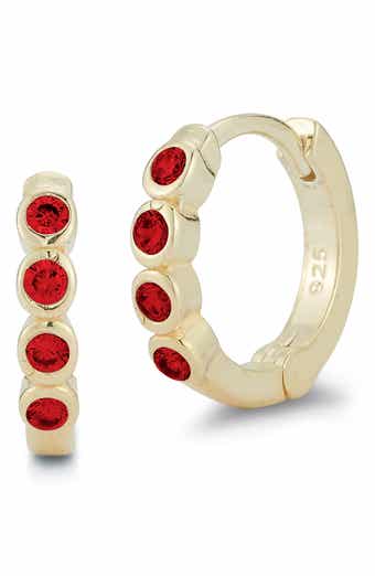 Cubic Zirconia Huggie Hoop Earrings