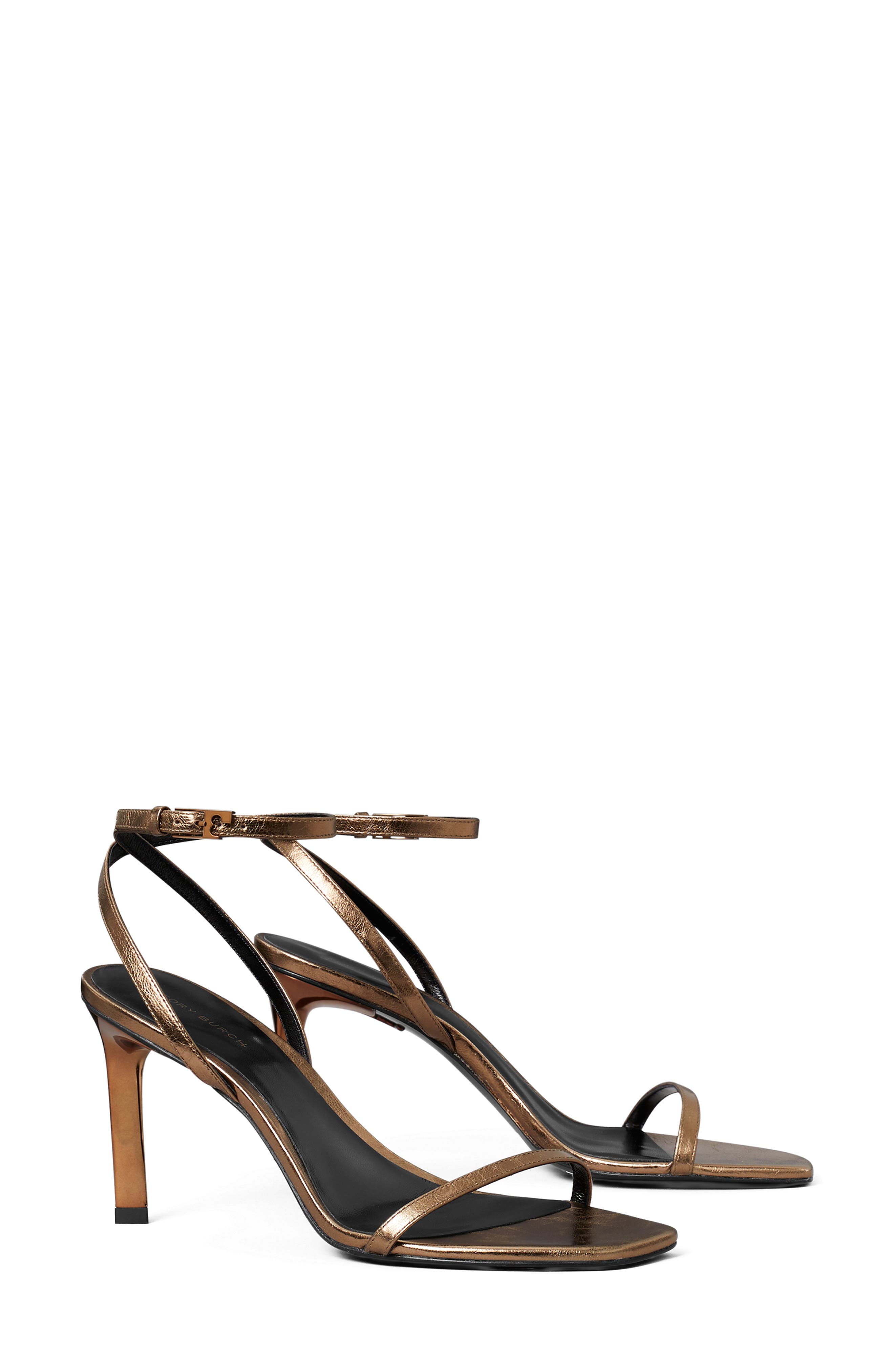 Tory Burch Gigi Leather Sandal, Main, color, Copper Freeze