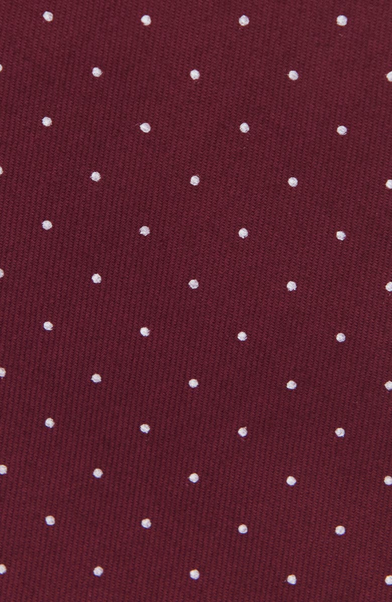 Brooklyn Brigade Men's Dot Cotton Tie, Alternate, color, Wine