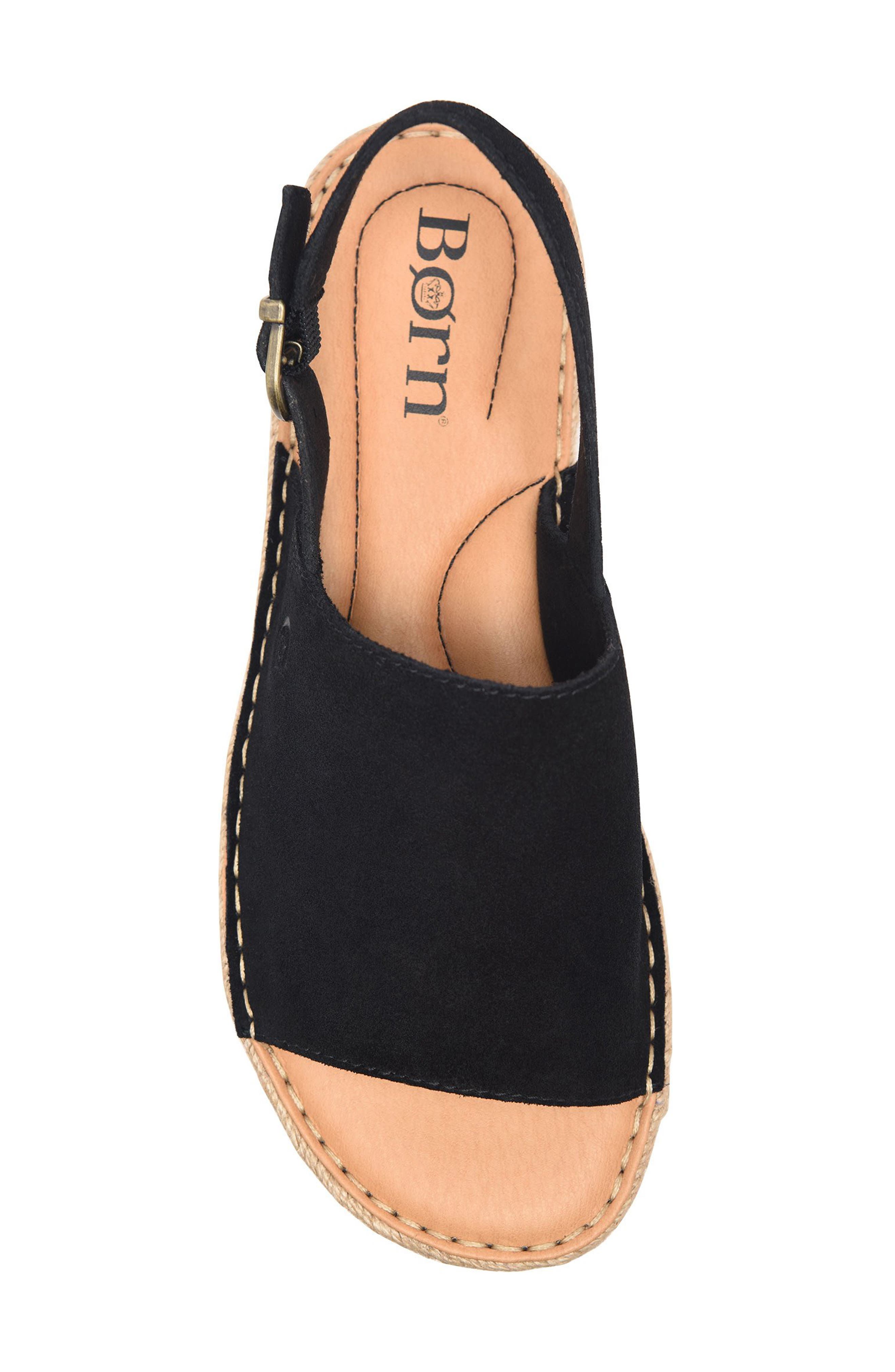 Børn Akela Slingback Espadrille Sandal, Alternate, color, Black Suede