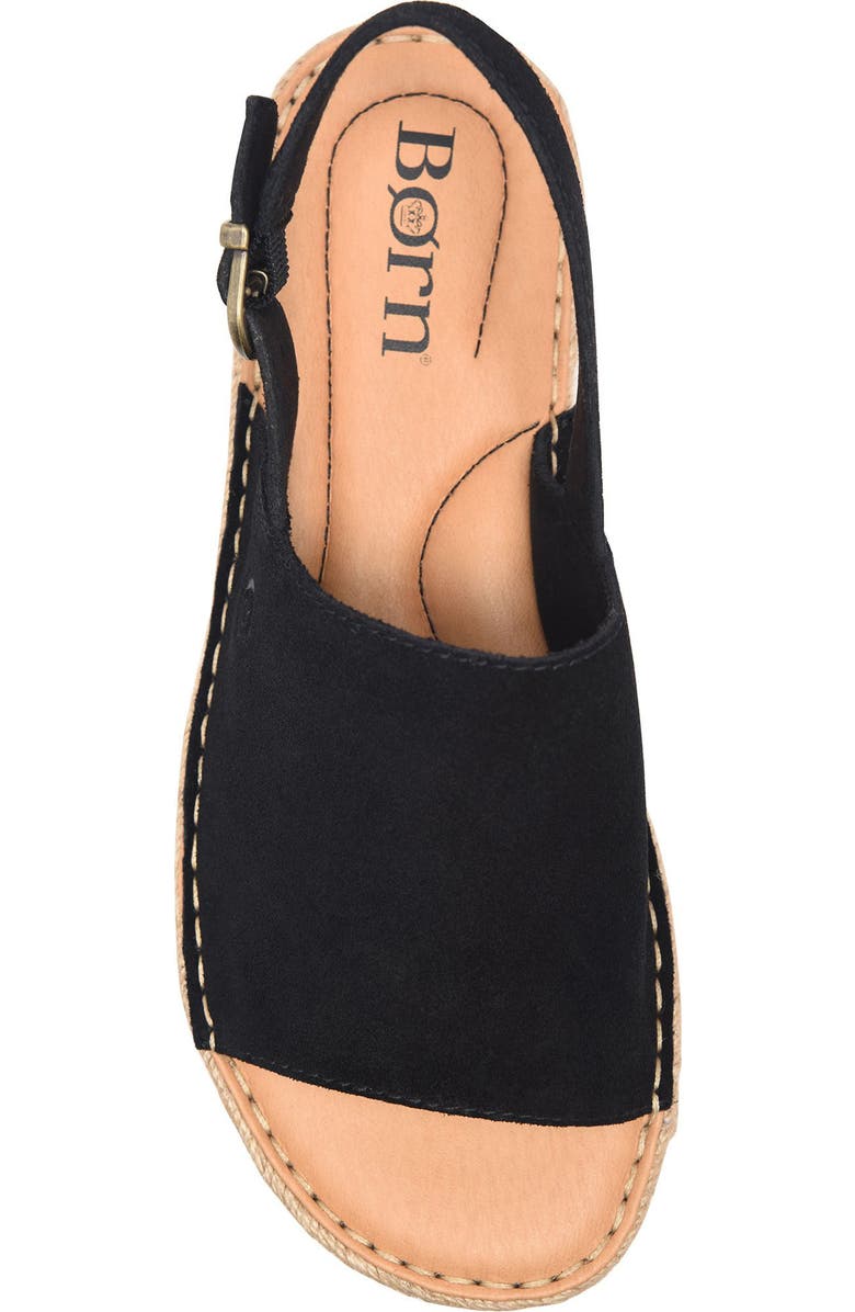 Børn Akela Slingback Espadrille Sandal, Alternate, color, Black Suede