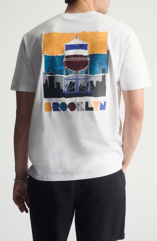 Brooklyn Industries Water Tower Graphic T-shirt In White