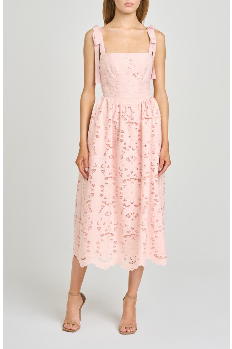 tie shoulder cotton dress Tie Shoulder Backless Cami Midi Dress in Cotton shopaleena