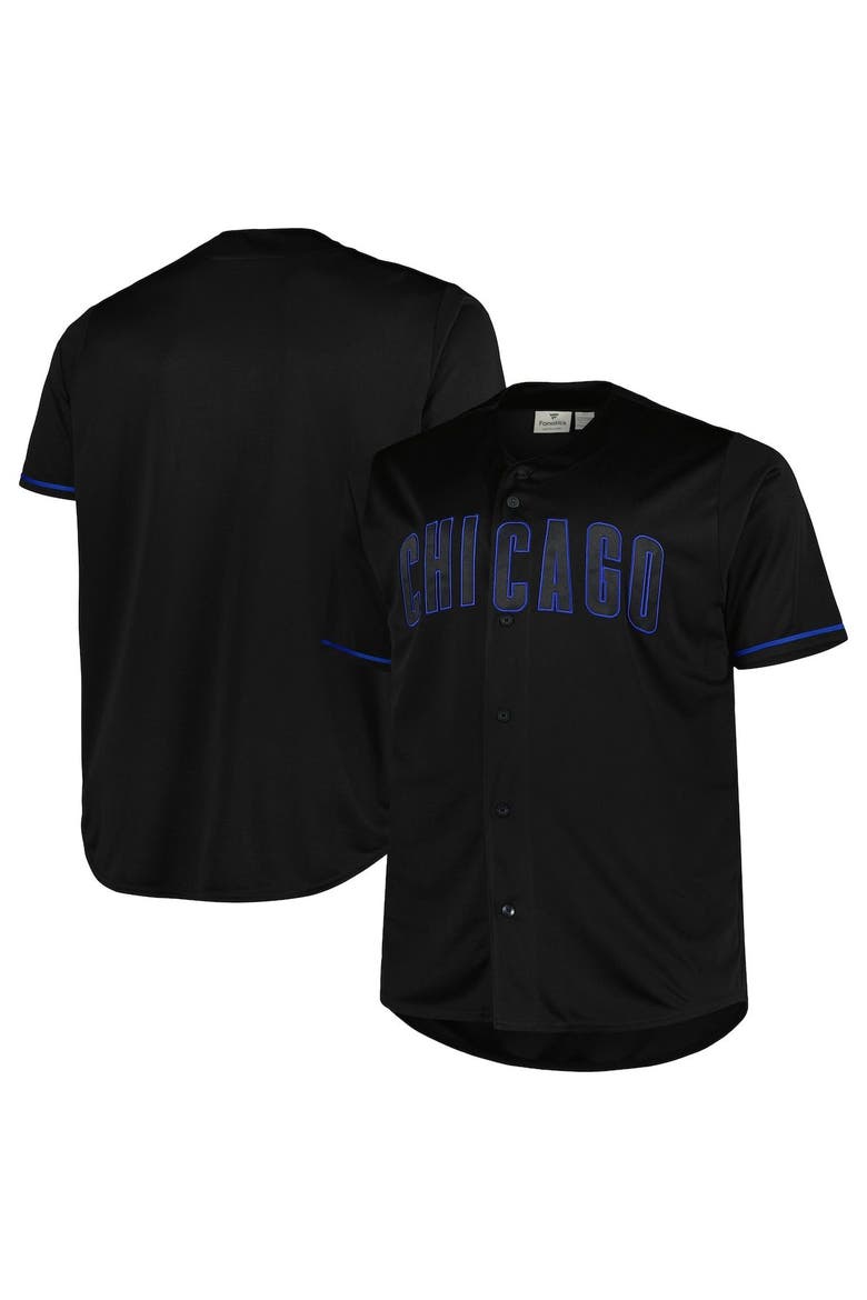Men's Black Chicago Cubs Big & Tall Pop Fashion Jersey, Main, color, Black