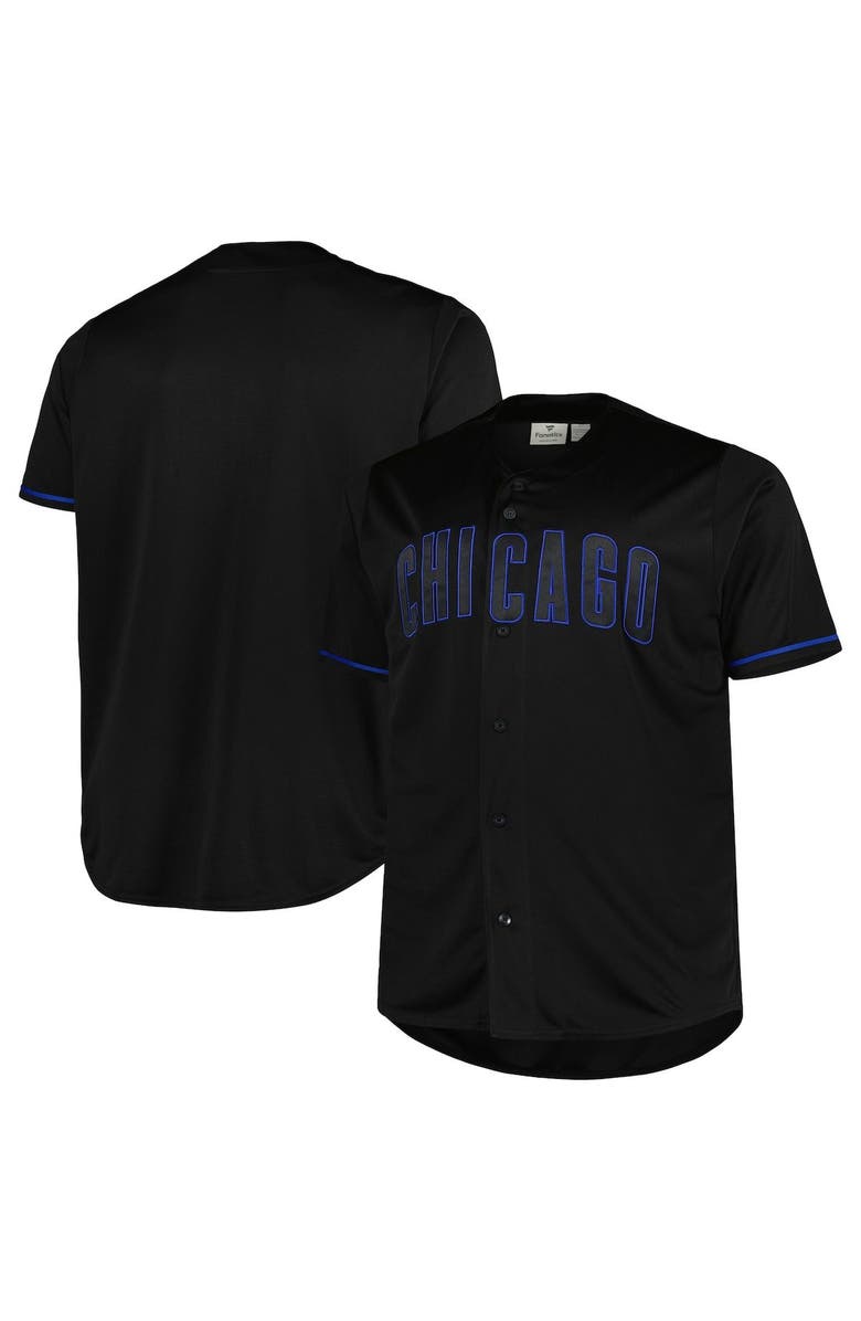 PROFILE Men's Black Chicago Cubs Big & Tall Pop Fashion Jersey, Main, color, Black