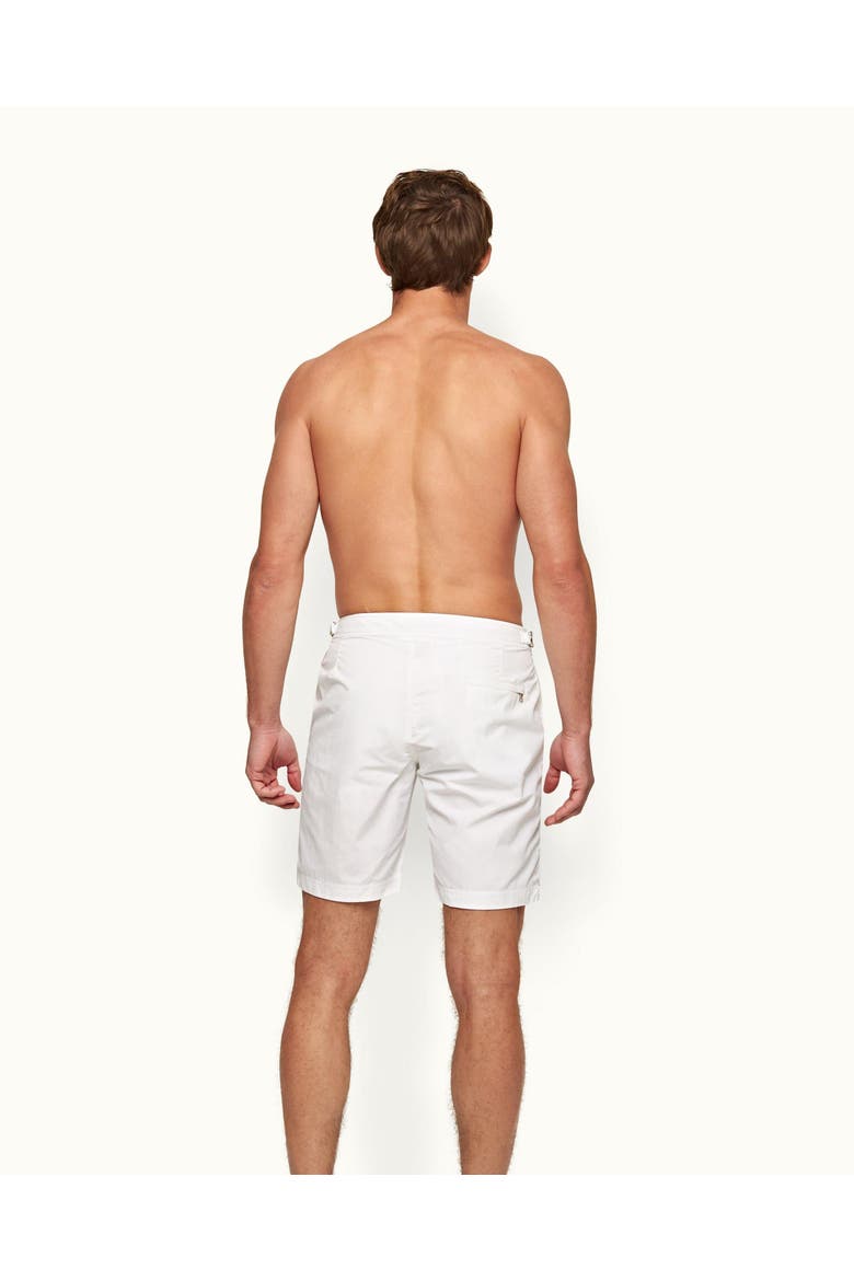 Dane Longest-Length Swim Shorts, Alternate, color, White