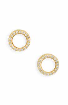 ARGENTO VIVO Crystal Pavé Circle Stud Earrings