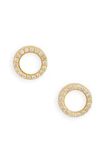 ARGENTO VIVO Crystal Pavé Circle Stud Earrings