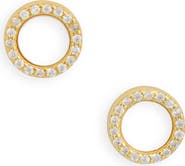 ARGENTO VIVO Crystal Pavé Circle Stud Earrings