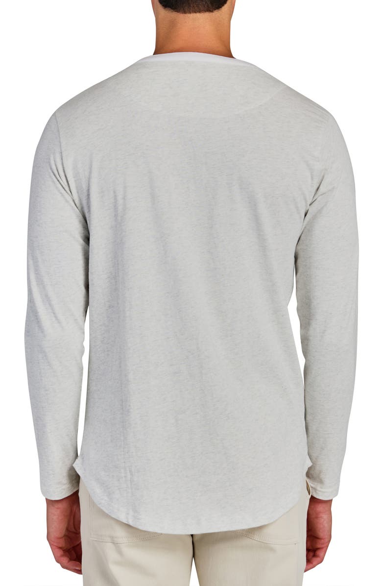 Brooklyn Brigade Slim Fit Solid Cotton Stretch Long Sleeve Henley, Alternate, color, White