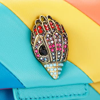 Medium Kensington Crystal Embellished Denim Shoulder Bag