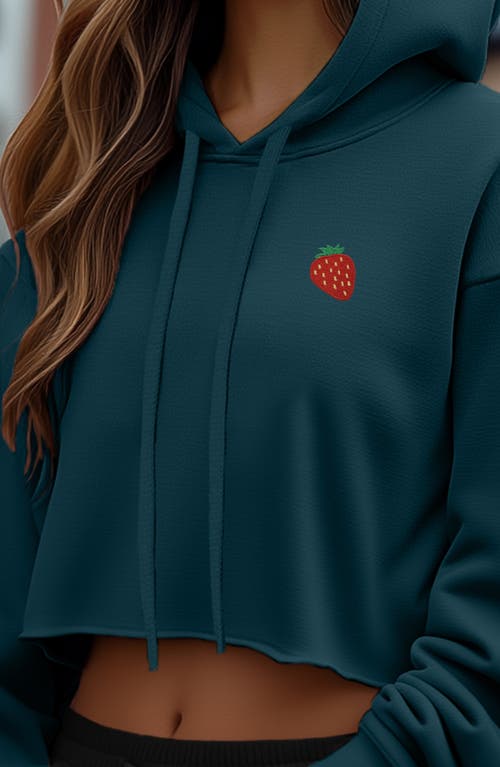 DALIX DALIX STRAWBERRY CROPPED FLEECE HOODIE 