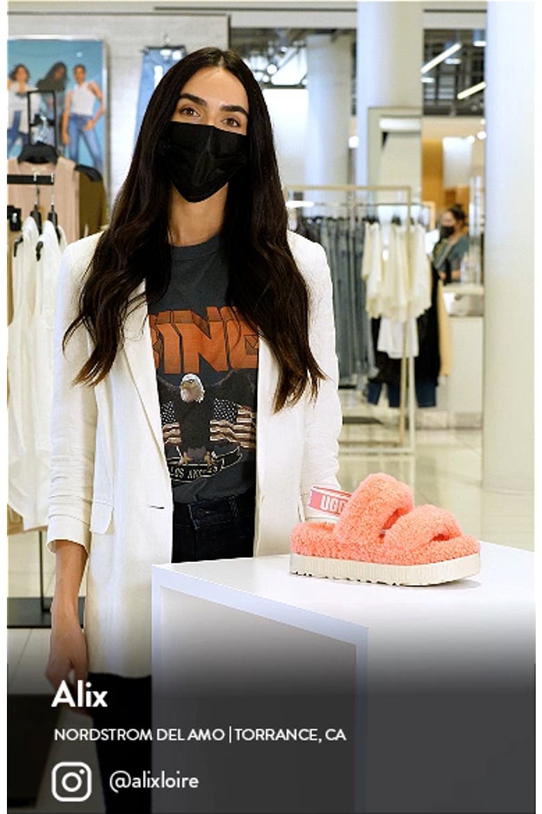 Oh Fluffita Genuine Shearling Slingback Sandal video