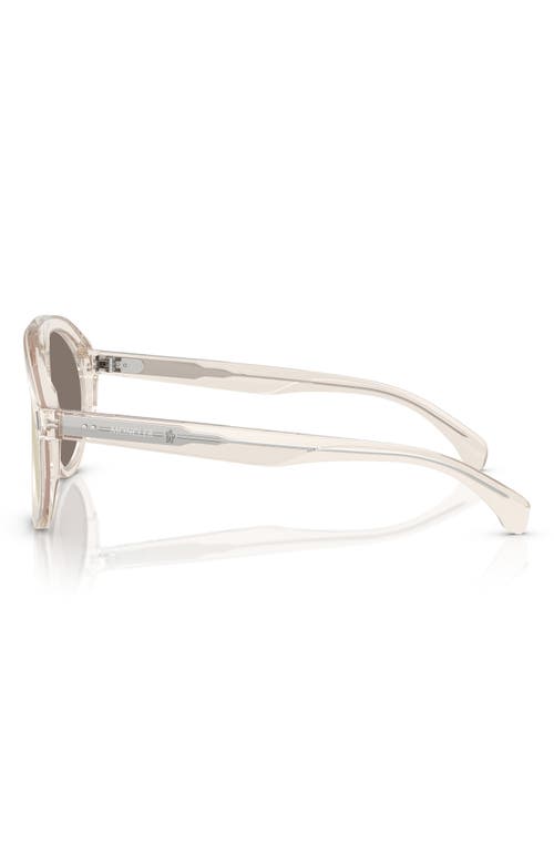 Moncler Fhaite 59mm Polarized Pilot Lenses In Clear/gold