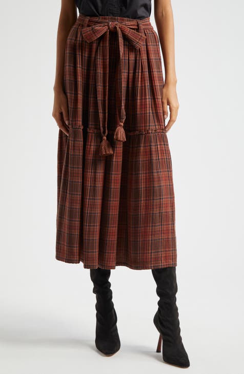 Brown plaid skirt nordstrom rack hotsell