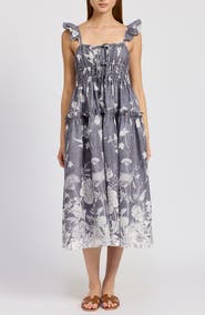 En Saison Sydney Floral Tiered Midi Sundress