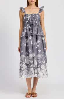 En Saison Sydney Floral Tiered Midi Sundress
