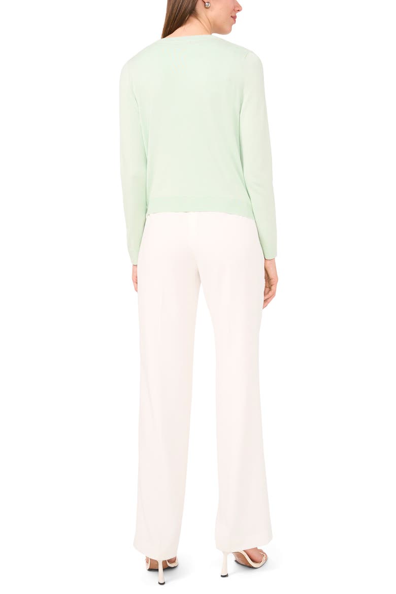 V-Neck Cardigan, Alternate, color, MINT CREME