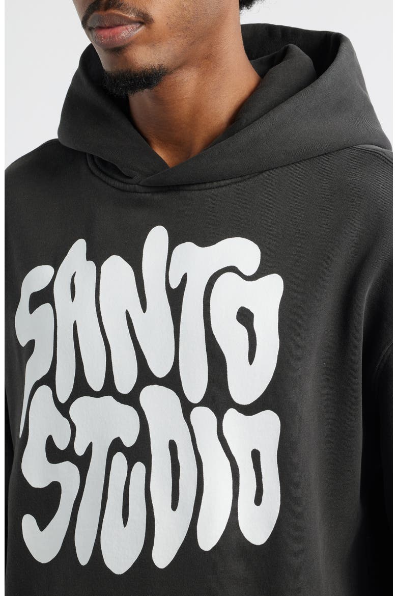 Santo Type Graphic Hoodie, Alternate, color, VINTAGE BLACK