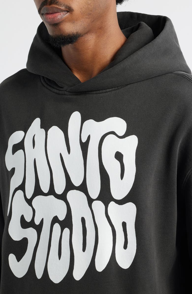 SANTO STUDIO Santo Type Graphic Hoodie, Alternate, color, Vintage Black