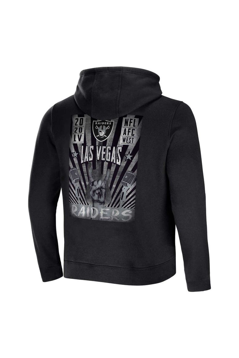 Men's NFL x Darius Rucker Collection by Fanatics Black Las Vegas Raiders Rocker Full-Zip Hoodie, Alternate, color, Black