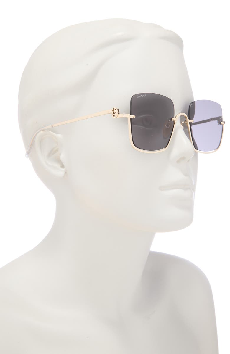 Gucci 54mm Square Sunglasses, Alternate, color,