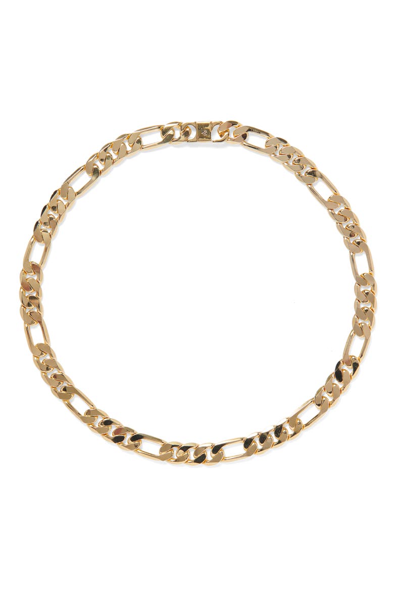 Large Figaro Chain Necklace, Main, color, GOLD
