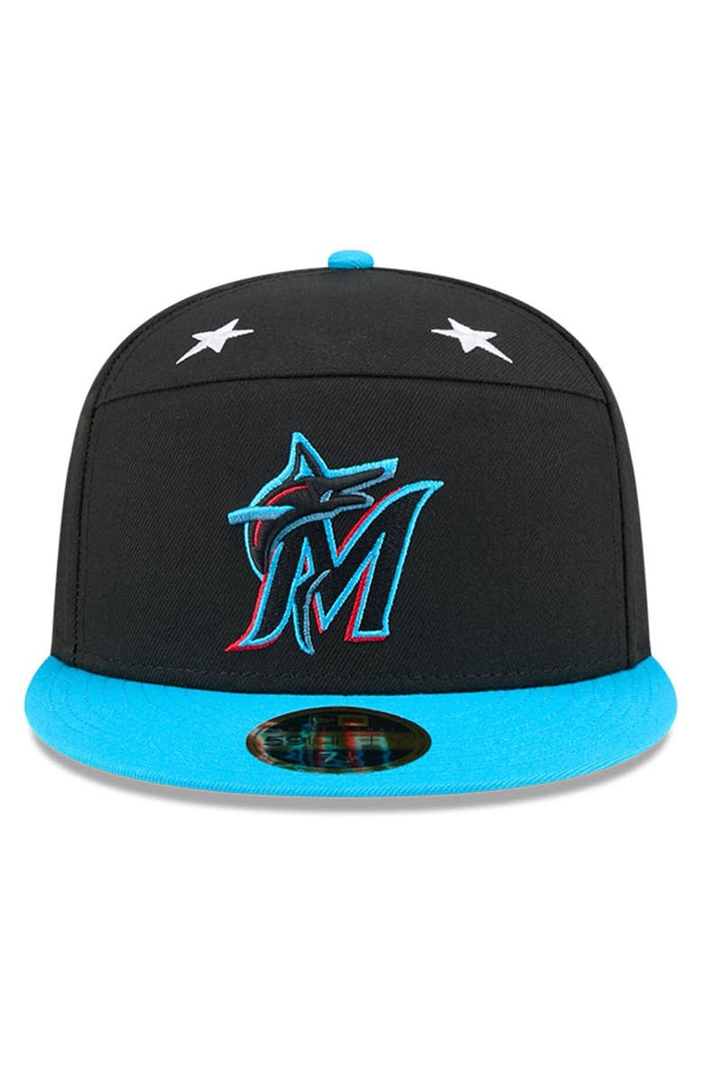 New Era Men's New Era Black/Blue  Miami Marlins 2025 MLB All-Star Game Side Patch 59FIFTY Fitted Hat, Alternate, color, 