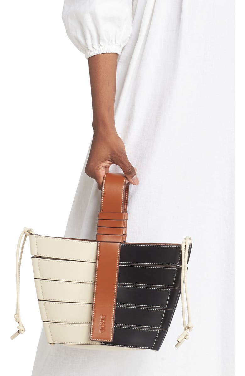 STAUD Diamond Two-Tone Mini Tote, Alternate, color,