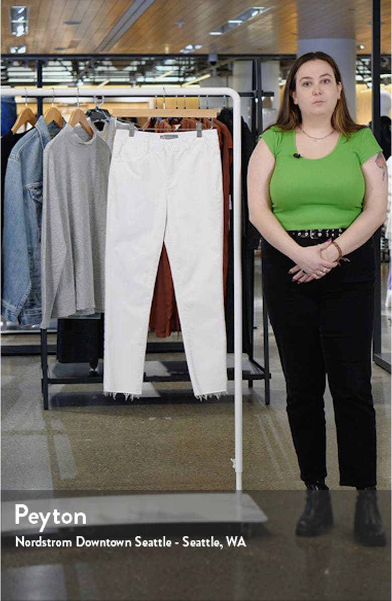 'Ab'Solution CoolMax<sup>®</sup> High Waist Raw Hem Skinny Jeans, sales video thumbnail