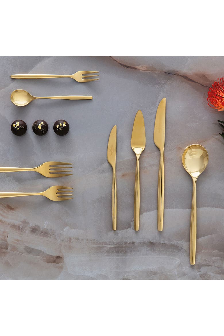 MetroChic d'Or 5 Piece Place Setting, Alternate, color, gold