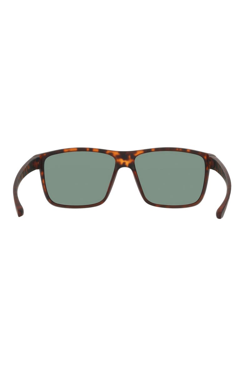 62mm Rectangle Polarized Sunglasses, Alternate, color, TORTOISE