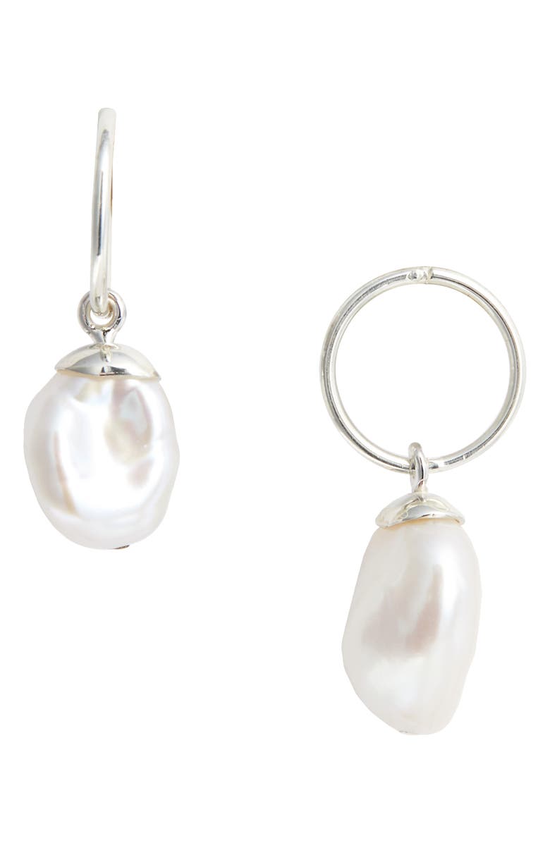 Meadowlark Baroque Cultured Freshwater Pearl Endless Hoop Earrings, Main, color,